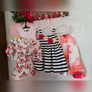 BUNDLE Of 4 Baby EASTER BUNNY HOLIDAY DRESSES BUNDLE